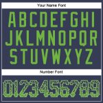 Custom Team Name Number Personalized Navy Neon Green-Gray Baseball Jersey Authentic Drift Fashion Personalized Navy Neon
