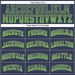 Custom Team Name Number Personalized Navy Neon Green-Gray Baseball Jersey Authentic Drift Fashion Personalized Navy Neon