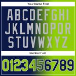 Personalized Gradient Baseball Jersey Custom Name Number Navy Neon Green-Gray Fashion Personalized Navy Neon Green-Gray Authentic