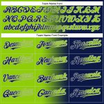Personalized Gradient Baseball Jersey Custom Name Number Navy Neon Green-Gray Fashion Personalized Navy Neon Green-Gray Authentic