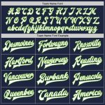 Personalized Team Jacket with Custom Name and Number - Navy Neon Green-Gray Bomber Full-Snap Varsity Letterman Fashion Jacket