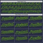 Personalized Custom Name and Number Baseball Jersey in Navy Neon Green Mesh - Authentic Throwback Style Personalized Navy