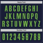 Custom Name Number Navy Neon Green Performance Golf Polo Shirt - Personalized Team Apparel Personalized Navy Neon Green Performance