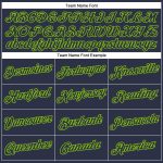 Custom Team Name Number Navy Neon Green Performance T-Shirt - Personalized Activewear Personalized Navy Neon Green Performance