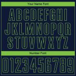 Custom Soccer Uniform Jersey with Personalized Name and Number - Navy Neon Green Sublimation Team Gear Personalized Navy