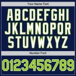 Custom Name & Number 3D Pattern Twinkle Star Baseball Jersey - Personalized Navy Green-White Gradient Design Personalized