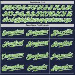 Personalized Navy Baseball Jersey with Neon Green and White Accents - Authentic Design Personalized Navy Neon Green-White