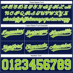 Personalized Authentic Basketball Shorts with Custom Name & Number - Navy Neon Green-White Team Gear Personalized Navy Neon