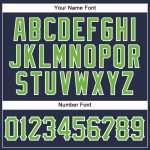 Custom Name & Number Personalized Baseball Jersey - Navy Neon Green White Sleeveless Authentic Personalized Navy Neon Green-White