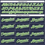 Custom Name & Number Personalized Baseball Jersey - Navy Neon Green White Sleeveless Authentic Personalized Navy Neon Green-White