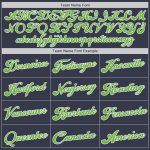 Custom Personalized Throwback Basketball Jersey with Name & Number - Navy Neon Green-White Personalized Navy Neon Green-White
