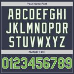 Custom Personalized Throwback Basketball Jersey with Name & Number - Navy Neon Green-White Personalized Navy Neon Green-White