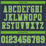 Personalized Navy Football Jersey Neon Green and White Mesh Authentic Design Personalized Navy Neon Green-White Mesh Authentic