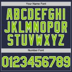 Custom Team Baseball Jersey with Personalized Name and Number - Navy Neon Green-White Mesh Authentic Throwback Personalized
