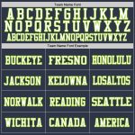 Personalized Authentic Throwback Football Jersey - Custom Name and Number, Navy Neon Green-White Mesh Design Personalized