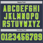 Personalized Authentic Throwback Football Jersey - Custom Name and Number, Navy Neon Green-White Mesh Design Personalized