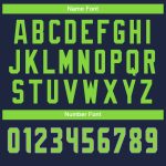 Custom Team Jersey with Personalized Name and Number, Navy Neon Green-White Mesh Fashion Football Jersey Personalized Navy