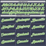 Custom Team Name Number Neon Green and White Personalized Performance T-Shirt Navy Personalized Navy Neon Green-White Performance