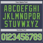 Custom Team Name Number Neon Green and White Personalized Performance T-Shirt Navy Personalized Navy Neon Green-White Performance