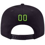 Custom Adjustable Snapback Hat with Personalized Name and Number - Navy Neon Green-White Stitched Team Gear Personalized
