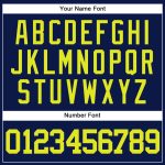 Personalized Neon Yellow Authentic Baseball Jersey in Navy Color Personalized Navy Neon Yellow Authentic Baseball Jersey