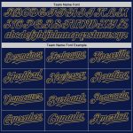 Custom Name and Number Baseball Jersey with Personalized Navy Gold 3D Twinkle Star Gradient Design Personalized Navy Old