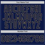 Custom Name and Number Baseball Jersey with Personalized Navy Gold 3D Twinkle Star Gradient Design Personalized Navy Old