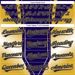 Custom Name and Number Personalized Baseball Jersey with Navy Old Gold 3D Stripes - Authentic Team Apparel Personalized Navy