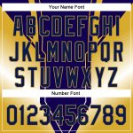 Custom Name and Number Personalized Baseball Jersey with Navy Old Gold 3D Stripes - Authentic Team Apparel Personalized Navy