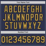 Custom Baseball Jersey - Personalized Navy Gold Black 3D Abstract Splatter Texture with Team Name and Number Personalized