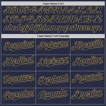 Custom Name and Number Baseball Jersey - Personalized Navy and Old Gold Mesh Authentic Throwback Design Personalized Navy