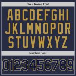Custom Name and Number Baseball Jersey - Personalized Navy and Old Gold Mesh Authentic Throwback Design Personalized Navy