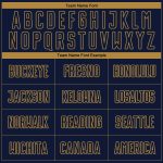 Custom Name Number Soccer Jersey - Personalized Navy Old Gold Pinstripe Fade Fashion Uniform Personalized Navy Old Gold Pinstripe