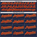 Custom Name and Number Unisex Softball Jersey - Personalized Navy and Old Gold Pinstripe, Two-Button Design Personalized