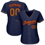 Personalized Navy Gold Red Authentic Baseball Jersey for Men and Women Personalized Navy Old Gold-Red Authentic Baseball