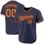 Custom Name Number Navy Gold-Red Authentic Throwback Baseball Jersey - Personalized Team Jersey Personalized Navy Old Gold-Red