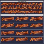 Custom Team Name and Number Personalized Navy Old Gold-Red Mesh Throwback Baseball Jersey Personalized Navy Old Gold-Red