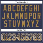 Personalized Navy Gold White Drift Baseball Jersey Custom Name Number Authentic Team Apparel Personalized Navy Old Gold-White