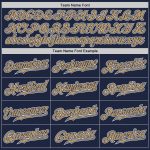 Custom Name and Number Baseball Jersey - Personalized Navy Gold-White Gradient Fashion Jersey Personalized Navy Old Gold-White