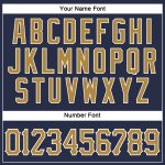 Custom Name and Number Personalized Navy Baseball Jersey - Old Gold-White Authentic Sleeveless Team Gear Personalized Navy