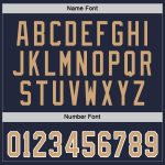 Custom Hockey Jersey - Personalized Navy and Old Gold-White Team Name & Number Personalized Navy Old Gold-White Hockey Jersey