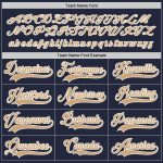 Custom Hockey Jersey - Personalized Navy and Old Gold-White Team Name & Number Personalized Navy Old Gold-White Hockey Jersey