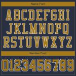 Custom Name and Number Personalized Navy Old Gold-White Authentic Football Jersey Mesh Team Personalized Navy Old Gold-White