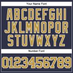 Personalized Navy Gold White Mesh Baseball Jersey - Authentic Throwback Style Personalized Navy Old Gold-White Mesh Authentic