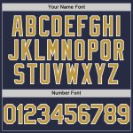 Personalized Custom Name and Number Navy Old Gold White Mesh Baseball Jersey - Authentic Throwback Team Jersey Personalized