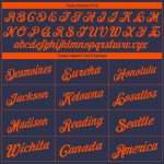 Personalized Authentic Baseball Jersey in Navy and Orange - Custom Team Gear Personalized Navy Orange Authentic Baseball