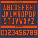 Personalized Authentic Baseball Jersey in Navy and Orange - Custom Team Gear Personalized Navy Orange Authentic Baseball