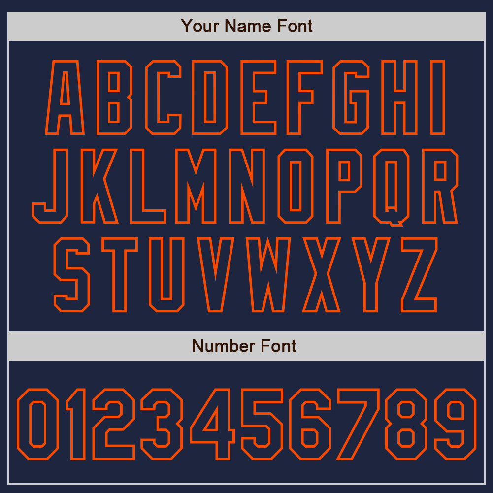 Personalized Navy Orange Authentic Raglan Sleeves Baseball Jersey Team Custom Name and Number Custom Name and Number Baseball Jersey in Navy Orange Authentic Raglan Sleeves Personalized Navy Orange Authentic Raglan - Image 5