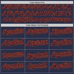 Custom Name Number Baseball Jersey - Personalized Orange Navy Sleeveless Authentic Team Gear Personalized Navy Orange Authentic