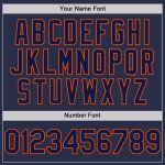 Custom Name Number Baseball Jersey - Personalized Orange Navy Sleeveless Authentic Team Gear Personalized Navy Orange Authentic